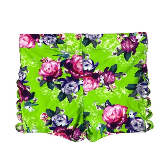 Torrid 1 neon floral neon swim bottom - Picture 2 of 6